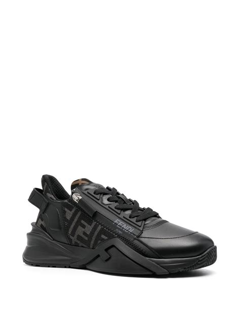 fendi biscuit low top metallic sneakers